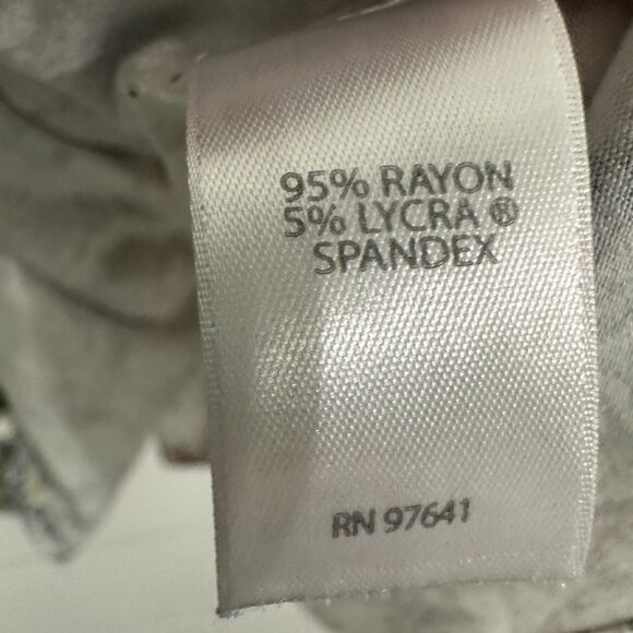 J. Jill Wearever Womens Large V-Neck 3/4 Sleeve Shirt Blouse Floral Pullover - Picture 4 of 5